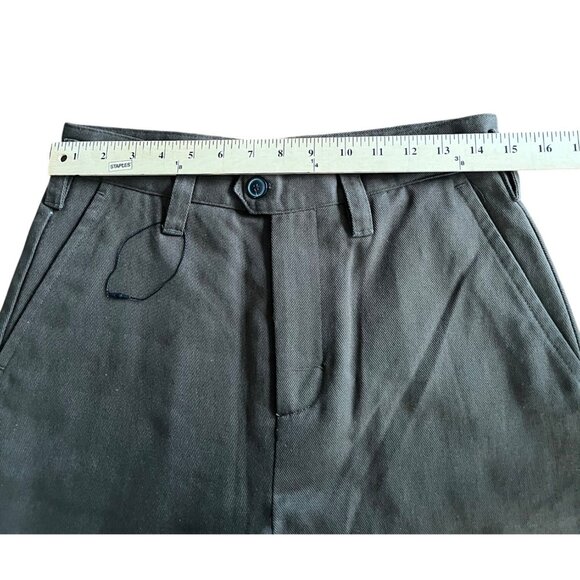 Zara Womens High Waisted Olive Green Wide-Leg Pants Size 29 - Picture 6 of 14